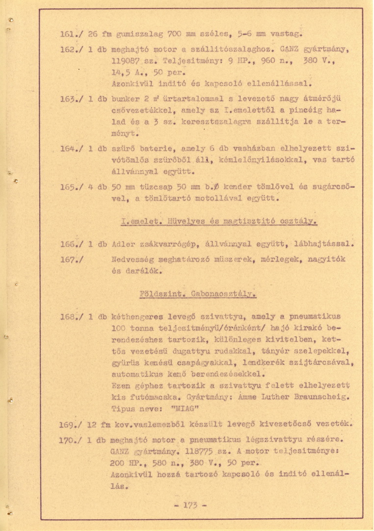 MAHART Nemzeti és Szabadkikötő leírása, 1960-61_175